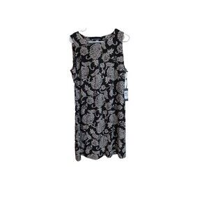 NWT Tommy Hilfiger Black Floral Sleeveless Dress Size 12 Spring Summer